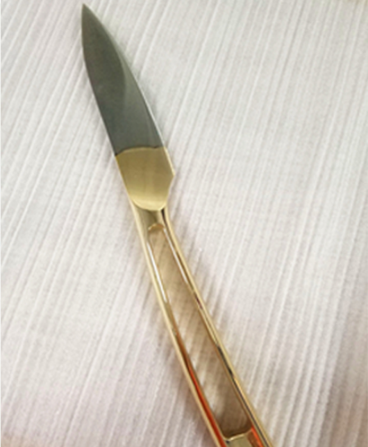 不銹鋼刀電鍍間金色真空鍍膜加工廠五金電鍍加工