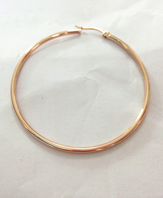 不銹鋼耳環(huán)電鍍玫瑰金 真空PVD鍍膜加工