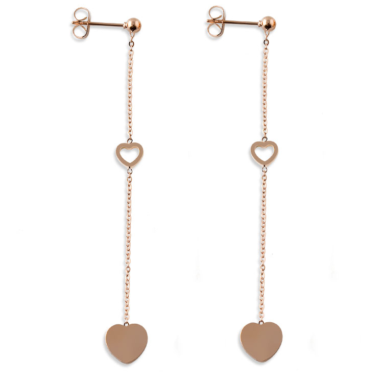 不銹鋼耳環(huán)真空電鍍玫瑰金 首飾PVD真空鍍膜加工