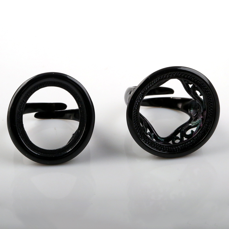 首飾戒指真空電鍍IP黑鈦 東莞千屹飾品PVD真空鍍膜加工