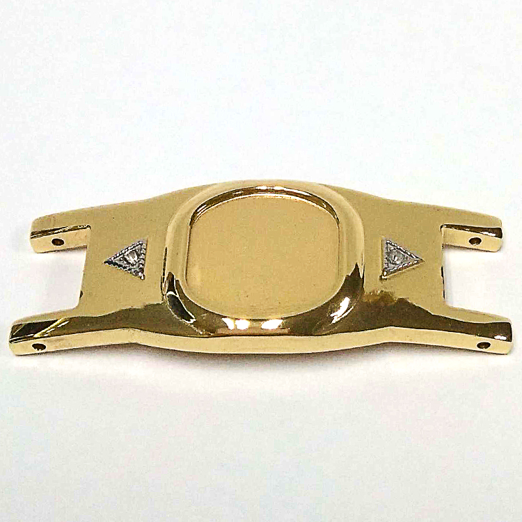 不銹鋼手表殼PVD真空電鍍18K金色 東莞千屹鐘表真空鍍膜電鍍加工廠