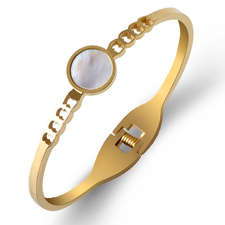 不銹鋼手鐲飾品PVD真空鍍膜IP金色 東莞千屹首飾真空電鍍加工