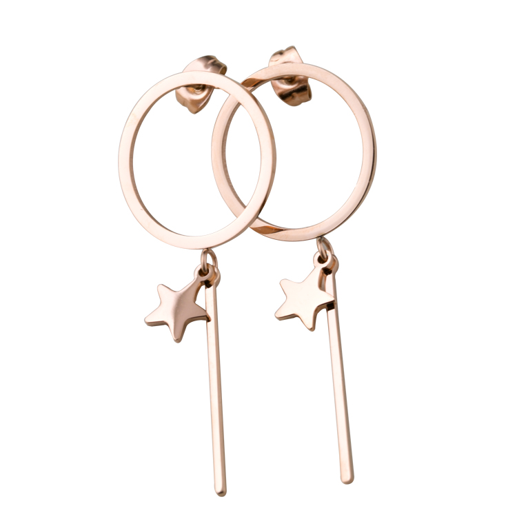 不銹鋼耳環(huán)首飾真空電鍍IP玫瑰金 東莞首飾真空電鍍加工